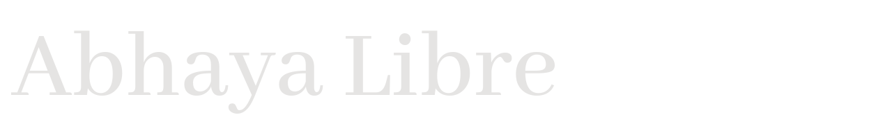 Abhaya Libre set in Abhaya Libre