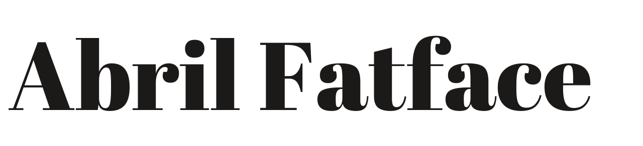 Abril Fatface set in Abril Fatface