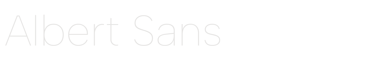 Albert Sans set in Albert Sans