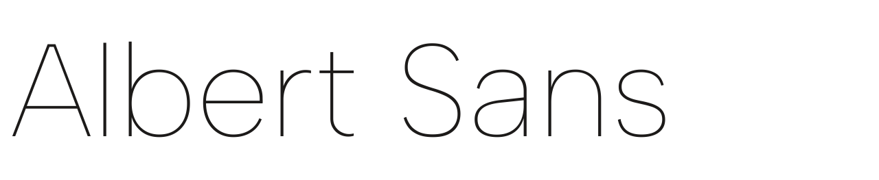 Albert Sans set in Albert Sans