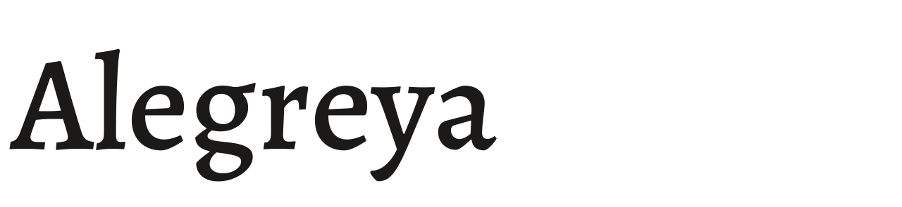 Alegreya set in Alegreya