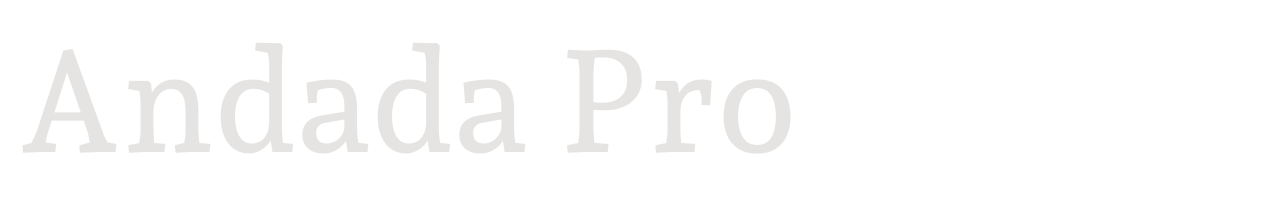 Andada Pro set in Andada Pro