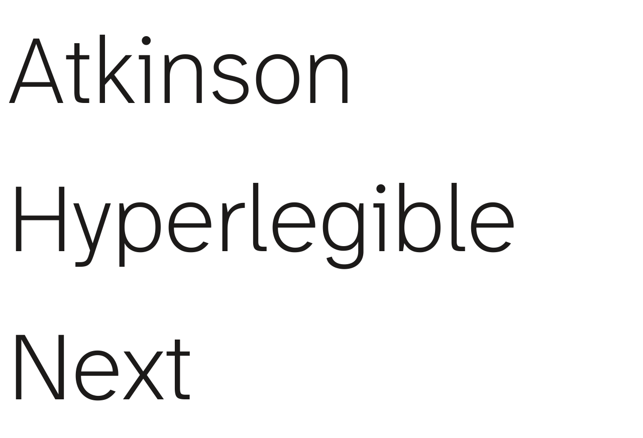 Atkinson Hyperlegible Next set in Atkinson Hyperlegible Next
