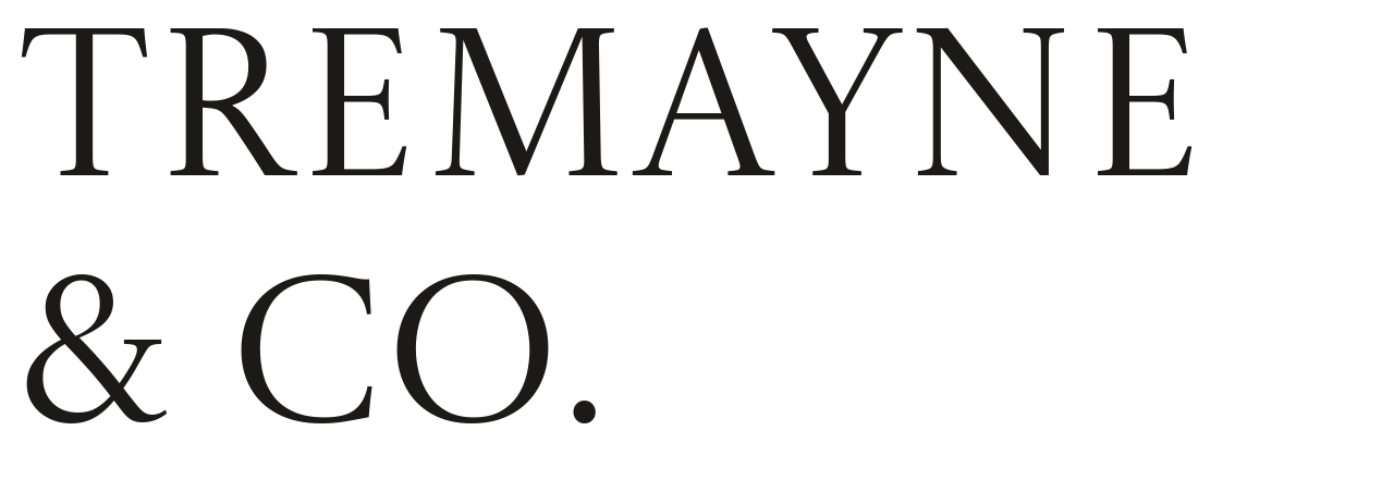 TREMAYNE & CO. set in Castoro Titling