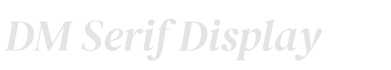 DM Serif Display set in DM Serif Display
