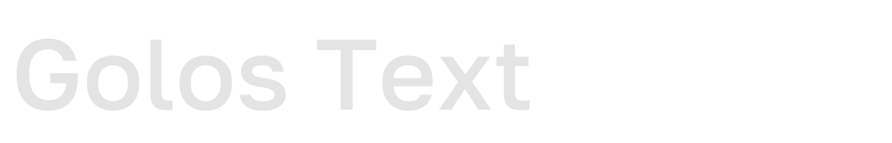 Golos Text set in Golos Text