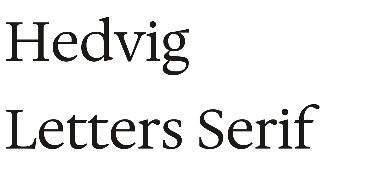 Hedvig Letters Serif set in Hedvig Letters Serif