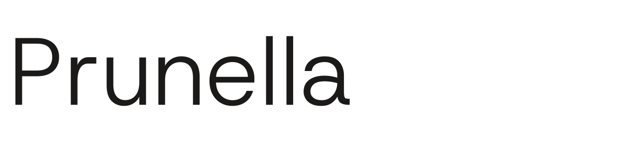 Prunella set in Host Grotesk