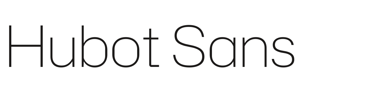 Hubot Sans set in Hubot Sans