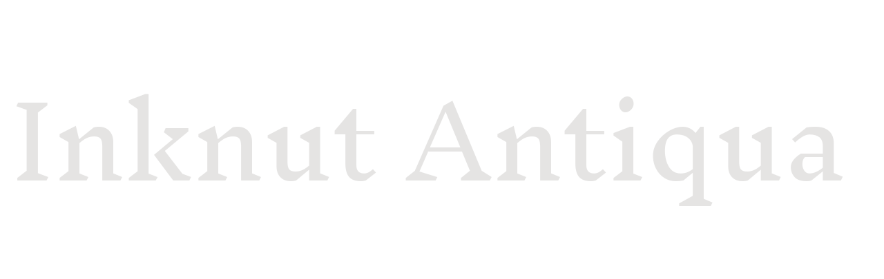 Inknut Antiqua set in Inknut Antiqua