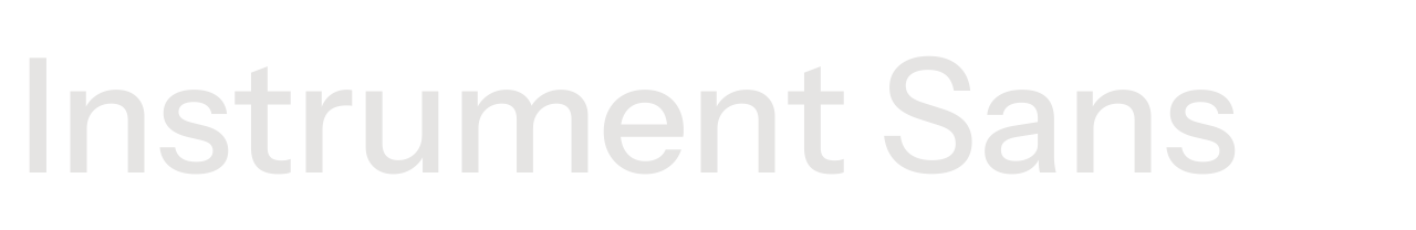 Instrument Sans set in Instrument Sans