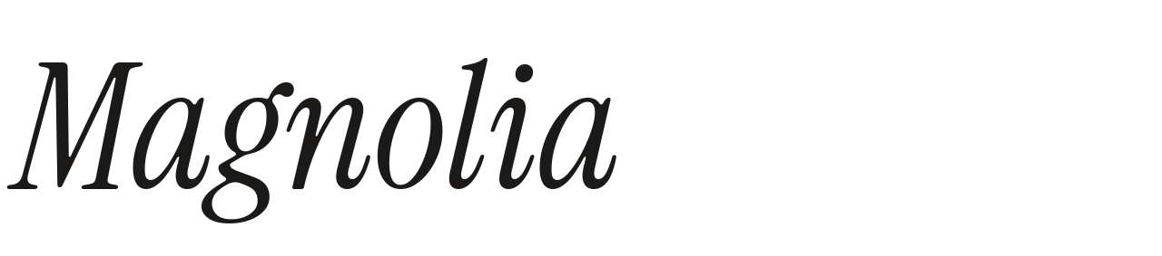 Magnolia set in Instrument Serif