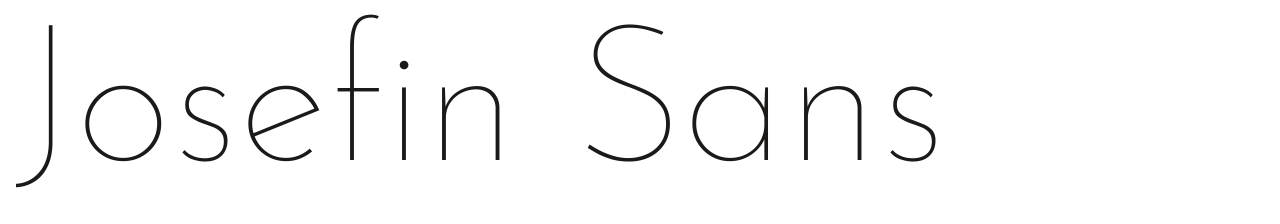 Josefin Sans set in Josefin Sans