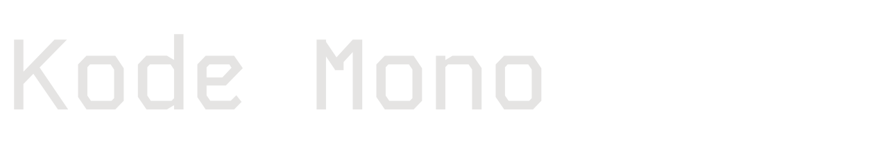 Kode Mono set in Kode Mono