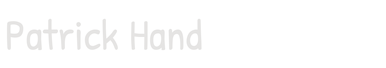 Patrick Hand set in Patrick Hand