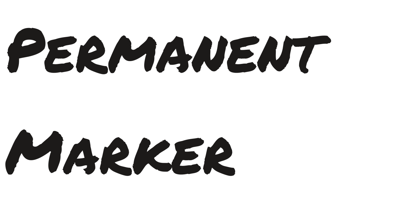 Permanent Marker set in Permanent Marker