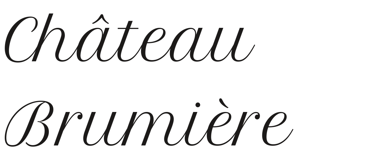 Château Brumière set in Petit Formal Script