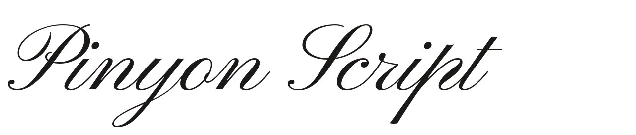 Pinyon Script set in Pinyon Script