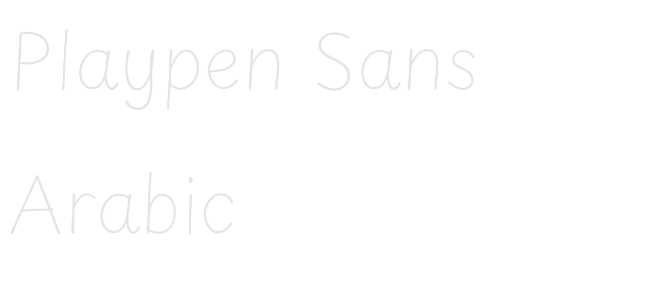 Playpen Sans Arabic set in Playpen Sans Arabic
