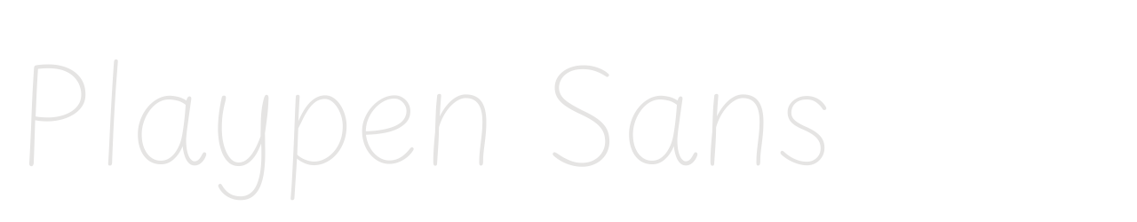 Playpen Sans set in Playpen Sans
