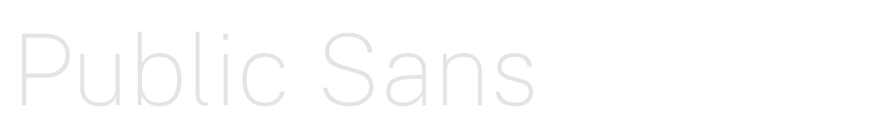 Public Sans set in Public Sans