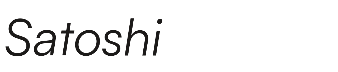 Satoshi set in Satoshi