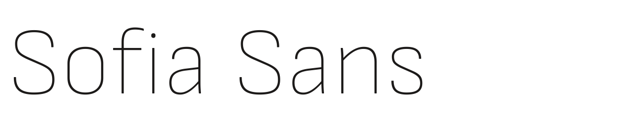 Sofia Sans set in Sofia Sans
