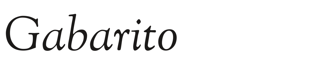 Gabarito set in Sorts Mill Goudy