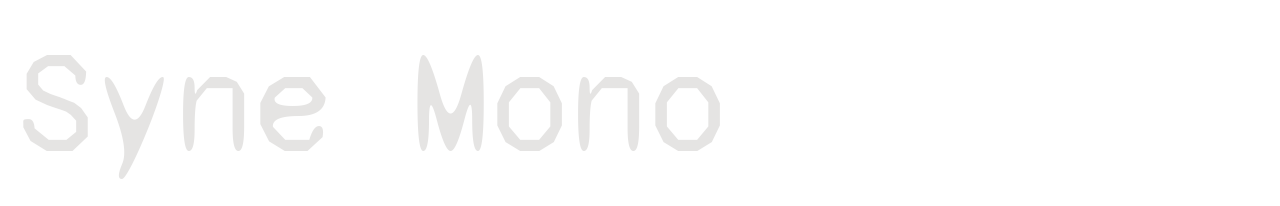Syne Mono set in Syne Mono