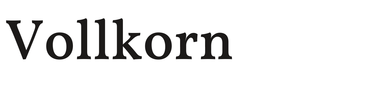 Vollkorn set in Vollkorn