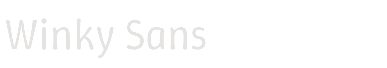 Winky Sans set in Winky Sans