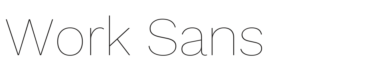 Work Sans set in Work Sans