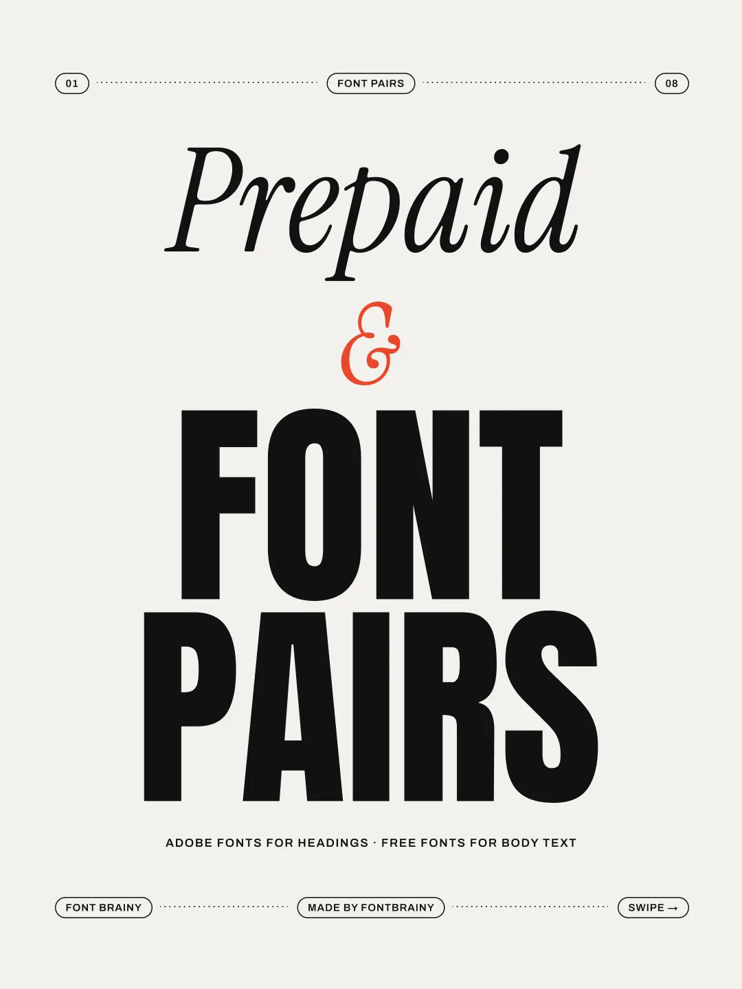 Adobe headings, free bodies: pairs that cost one subscription