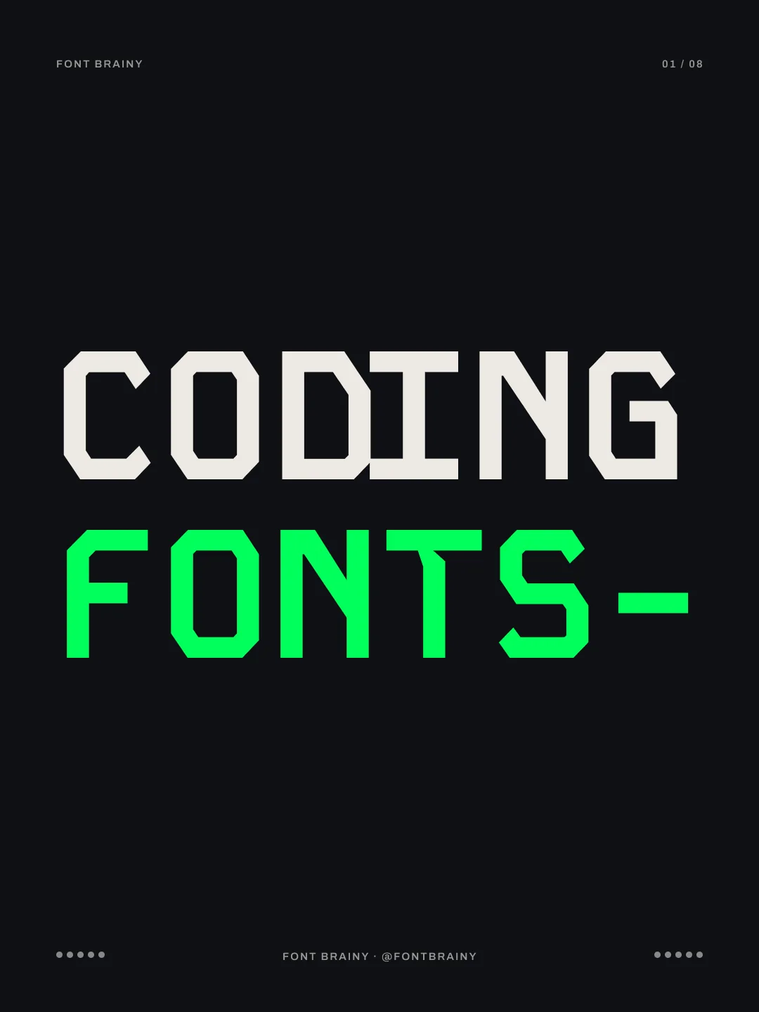 Coding fonts
