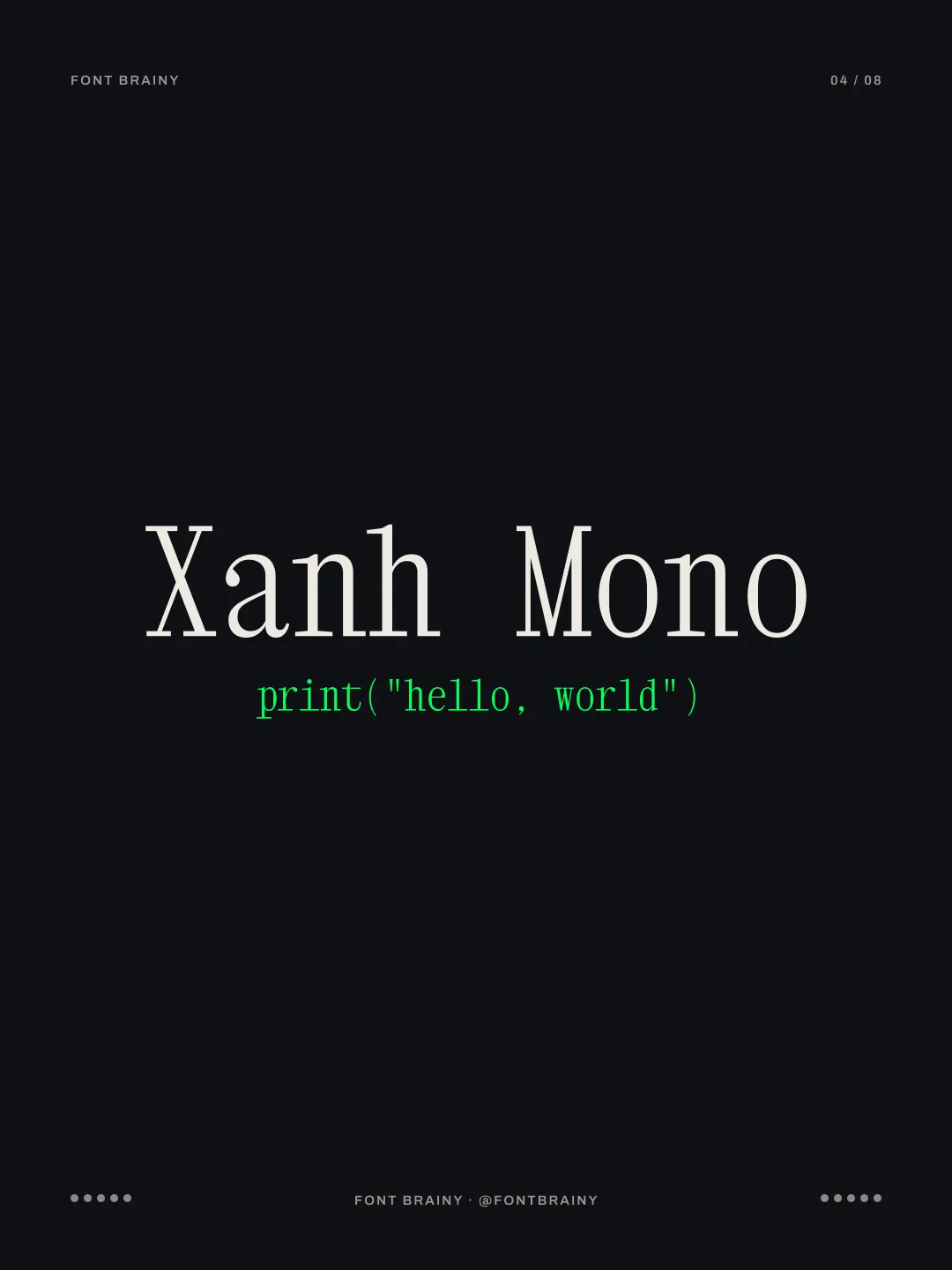 Xanh Mono: Xanh Mono