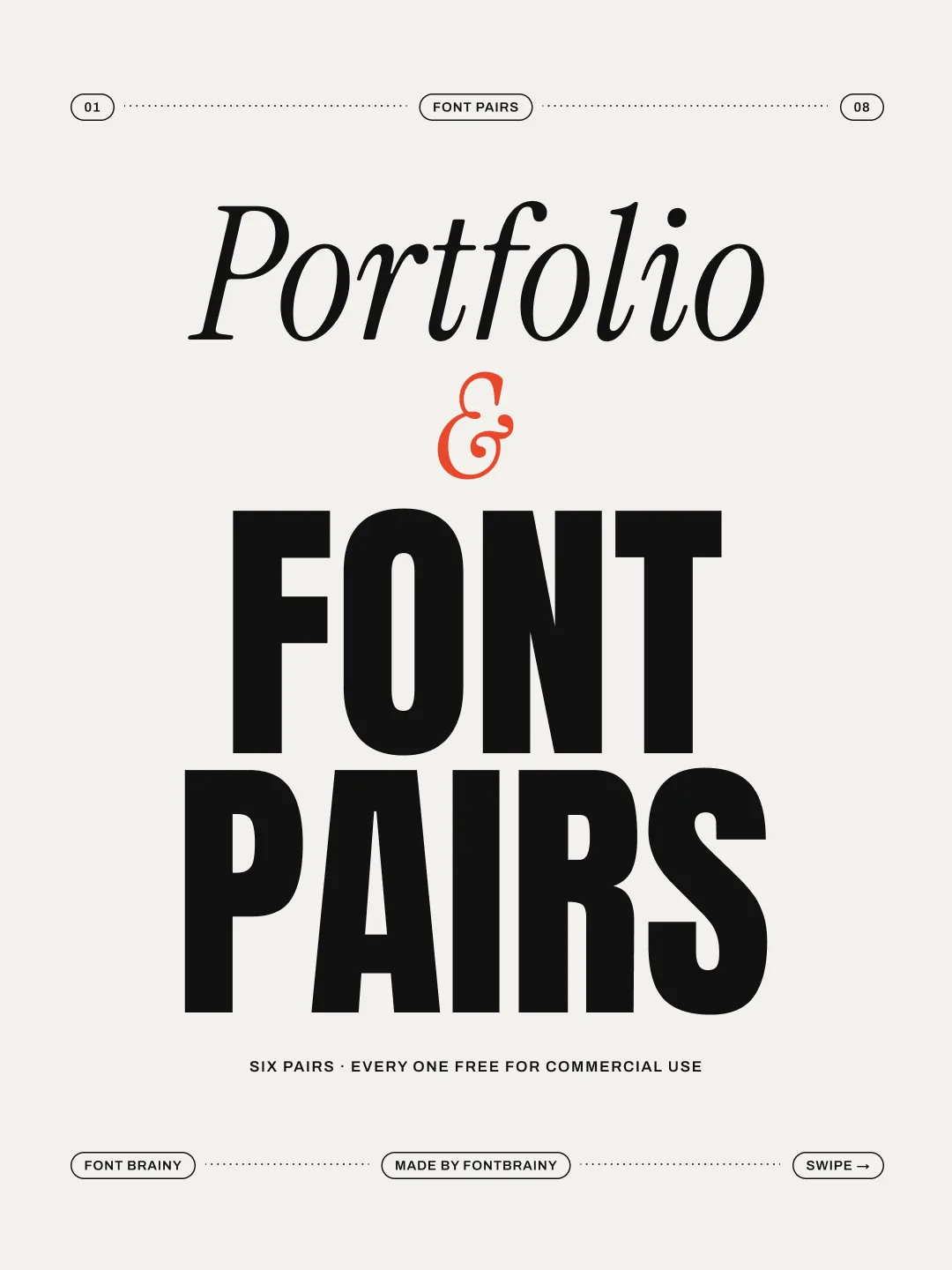 Font pairs for your portfolio, aimed at UX and product people