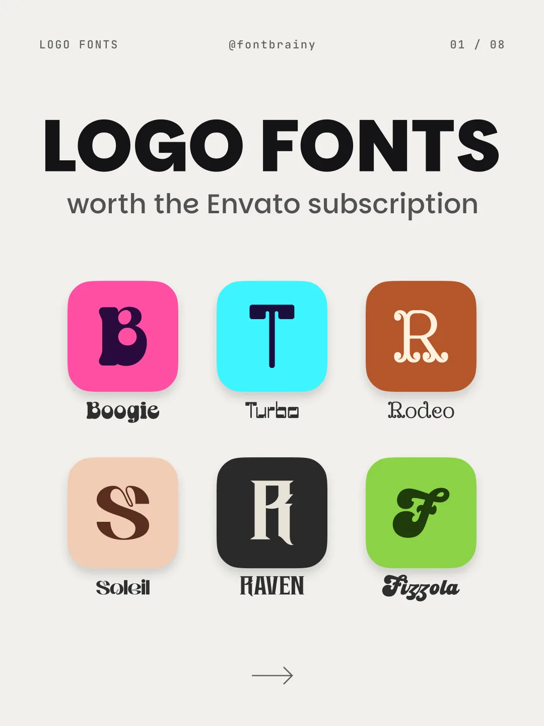 Logo fonts worth the Envato subscription