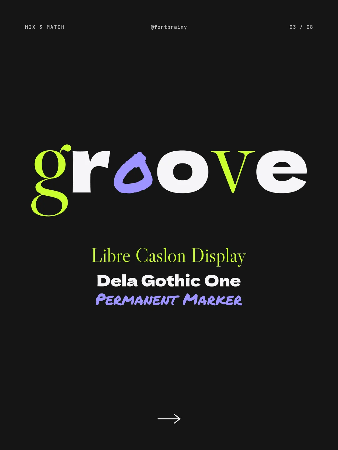 Dela Gothic One + Libre Caslon Display + Permanent Marker: Dela Gothic One and Libre Caslon Display and Permanent Marker