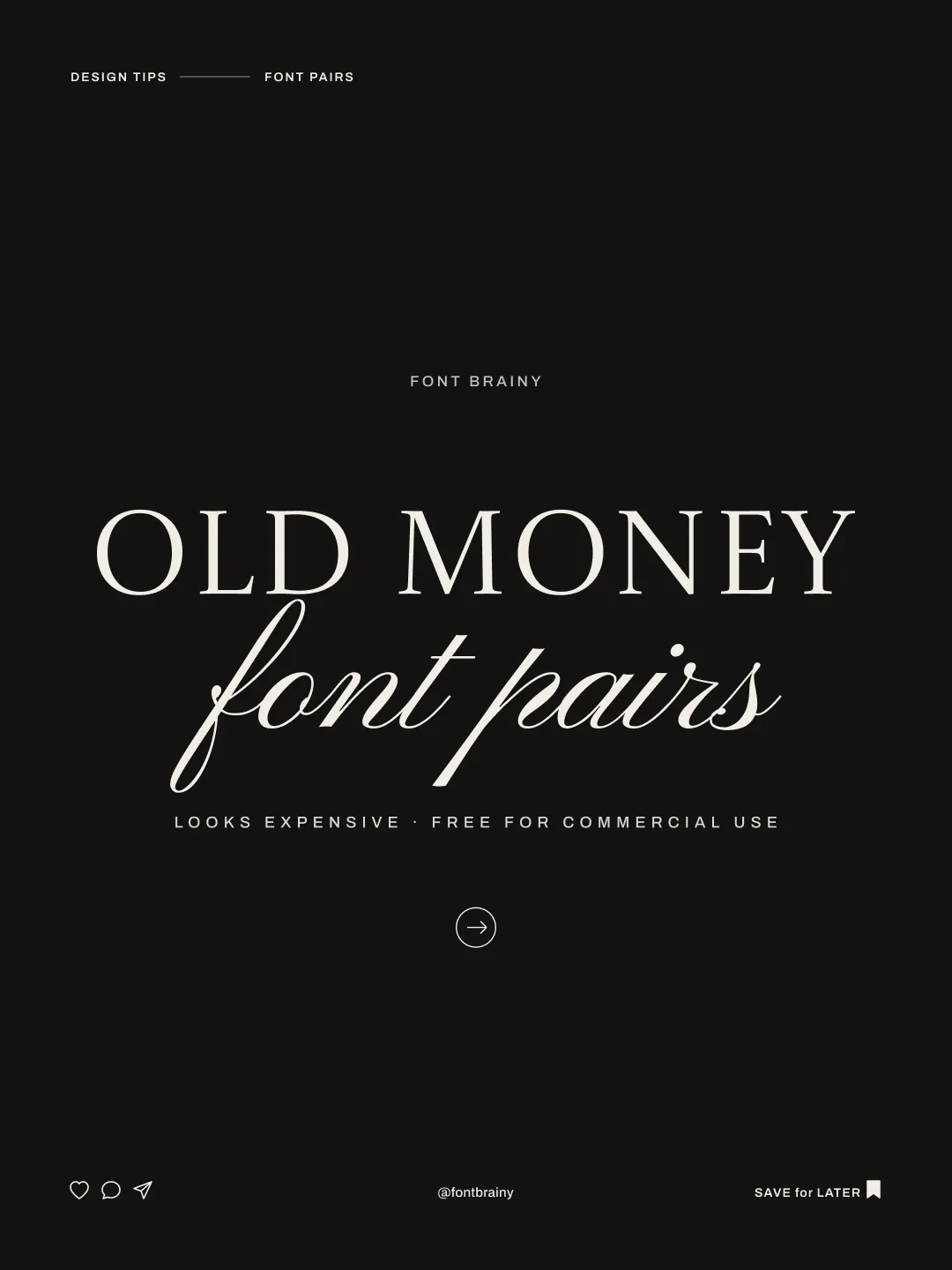 Old money font pairs