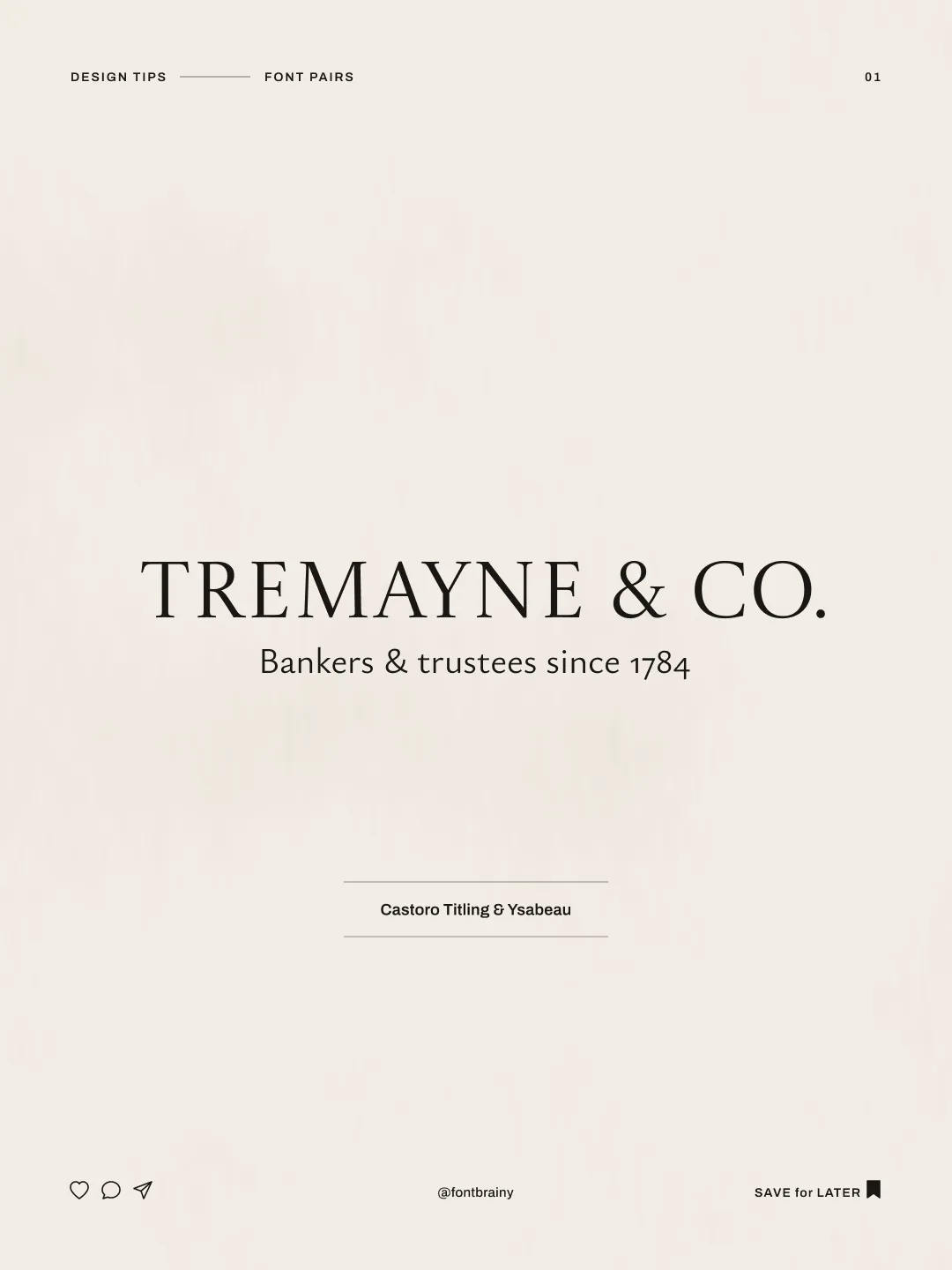 TREMAYNE & CO.: Castoro Titling and Ysabeau