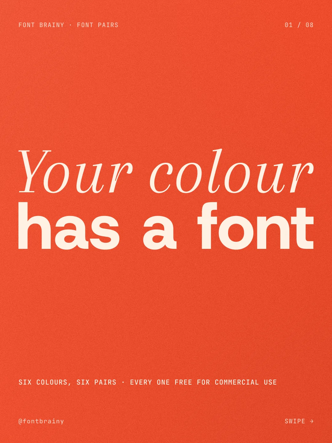 Your colour has a font
