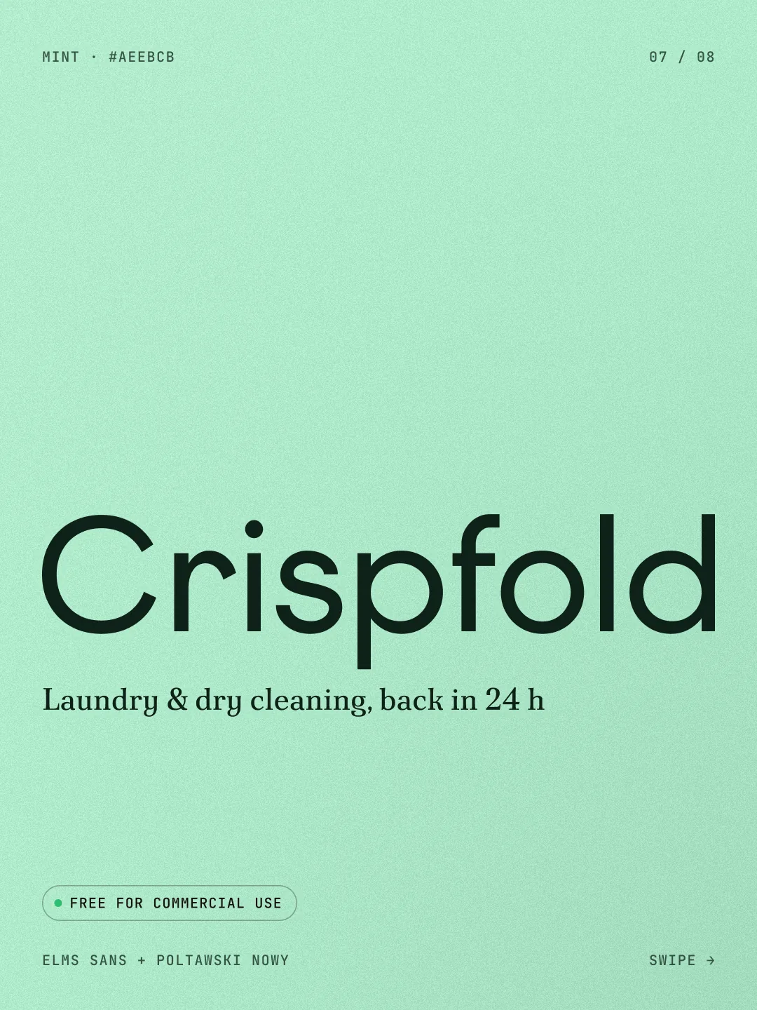 Crispfold: Elms Sans and Poltawski Nowy